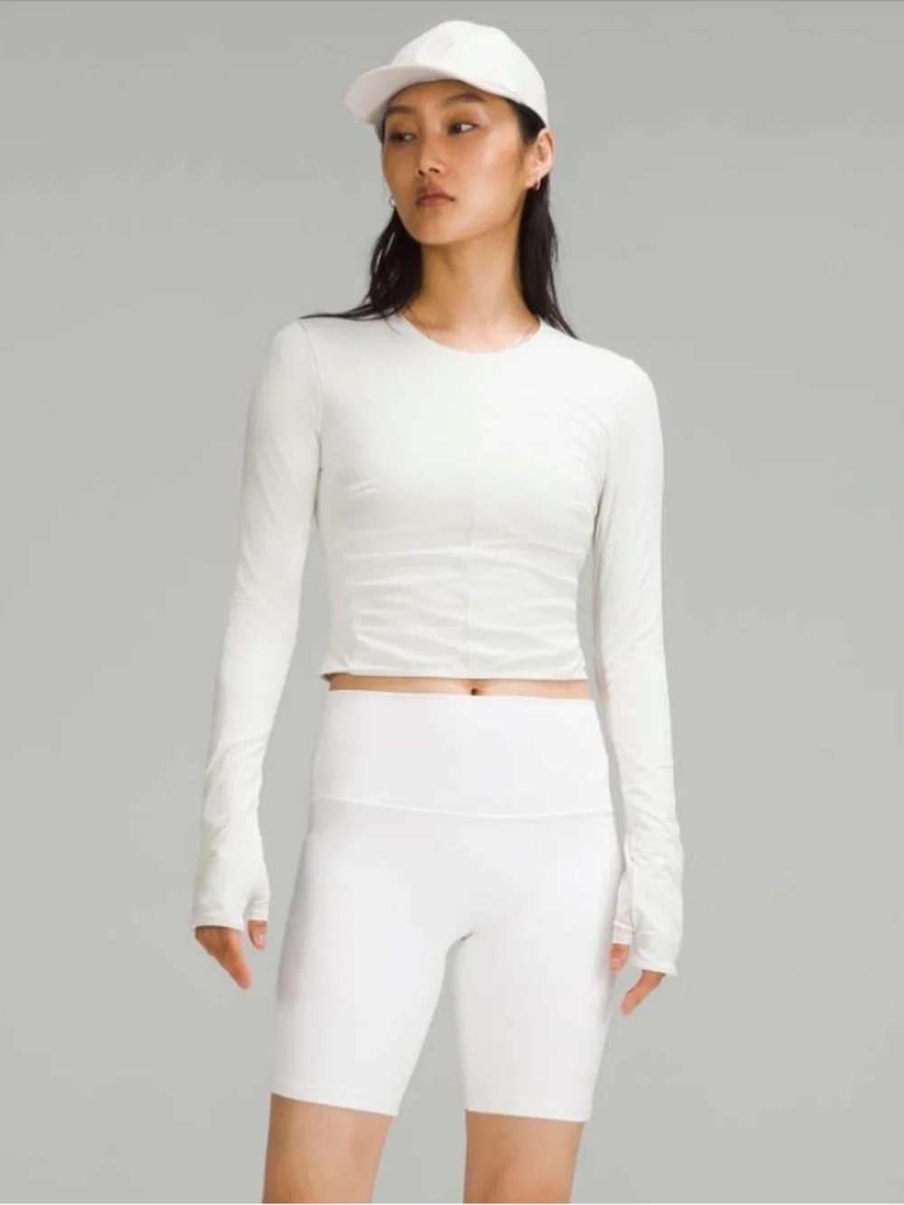 NWT $108 Lululemon Tight-Fit Lined Long-Sleeve Shirt Bone